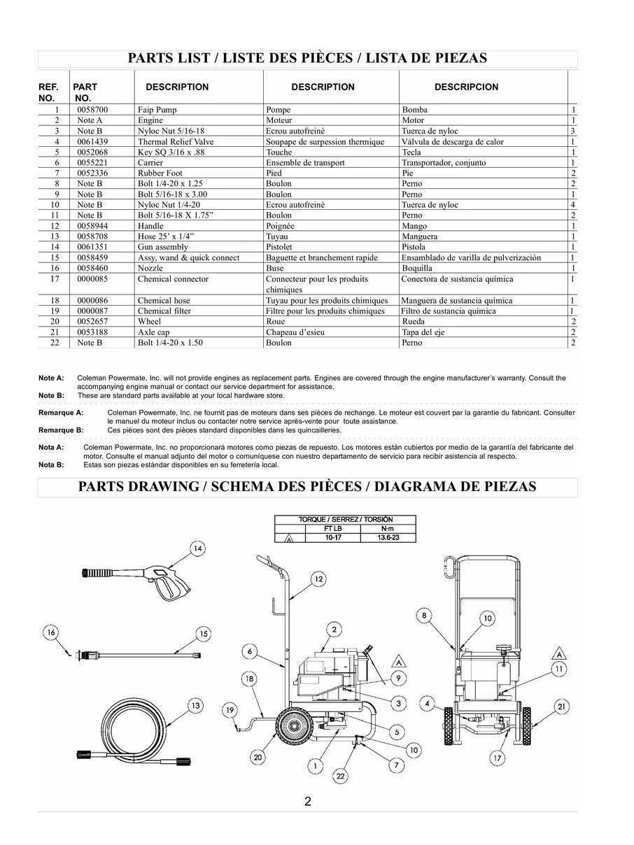 COLEMAN POWERMATE, PW0882000, IPL.2